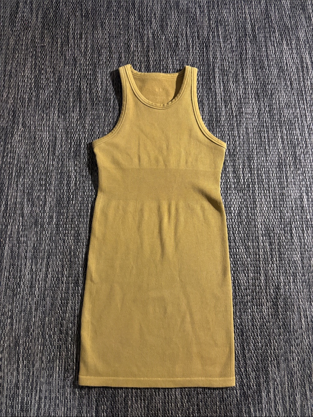 Alo Yoga Seamless Ribbed Warm Nights Mini Dress Olive Branch Size Small